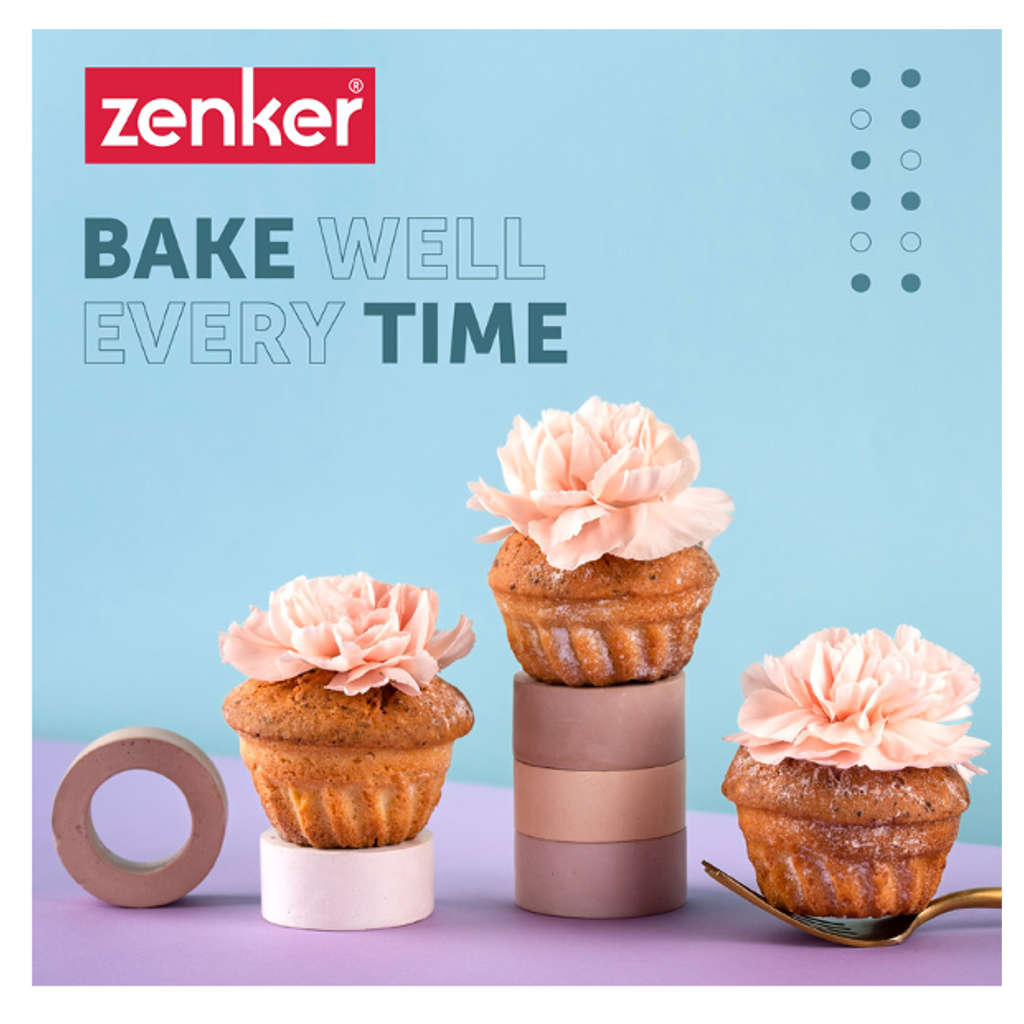 Fackelmann Zenker Silicone Muffin Moulds Set of 8 5x2 cm 5259981
