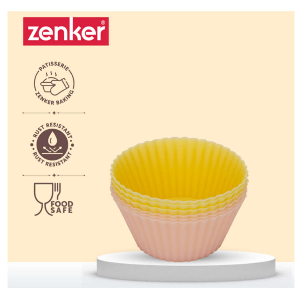 Fackelmann Zenker Silicone Muffin Cups Set of 6 7x3 cm 5246981