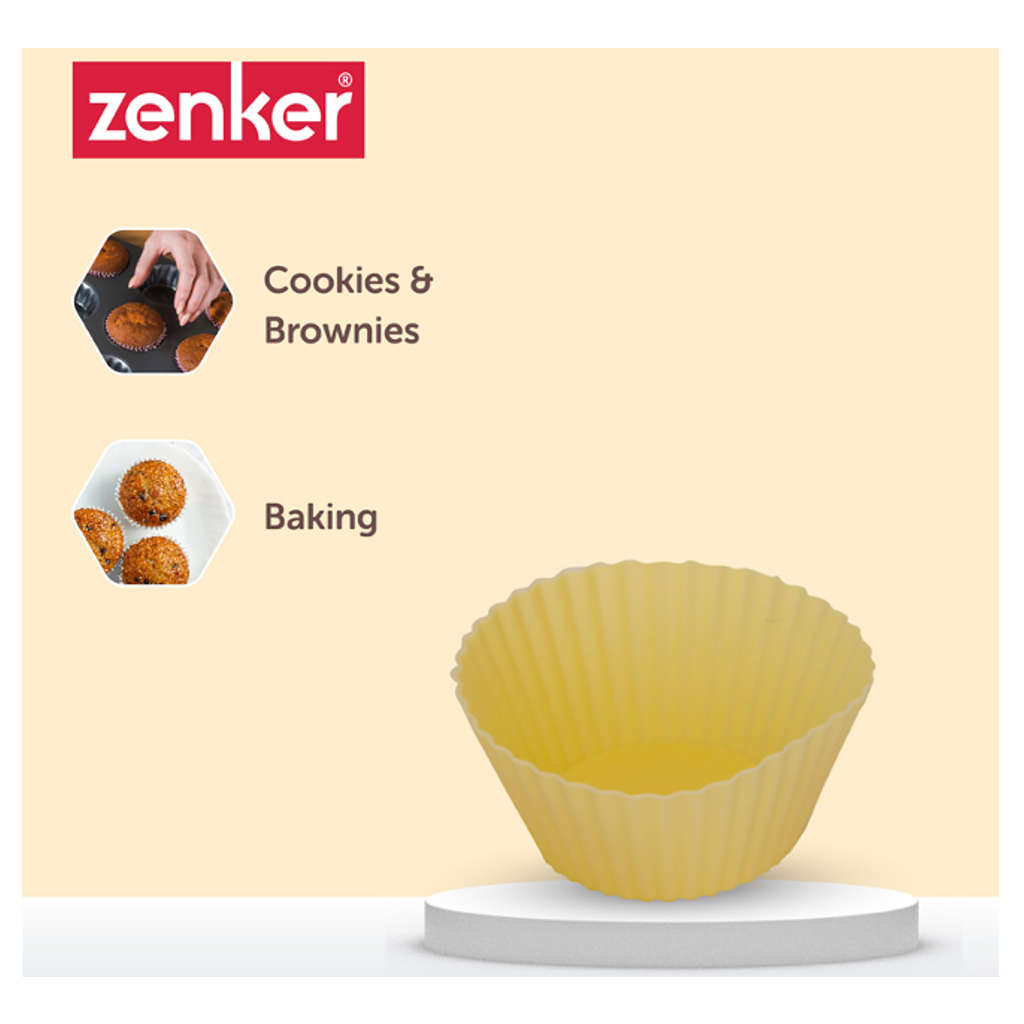 Fackelmann Zenker Silicone Muffin Cups Set of 6 7x3 cm 5246981