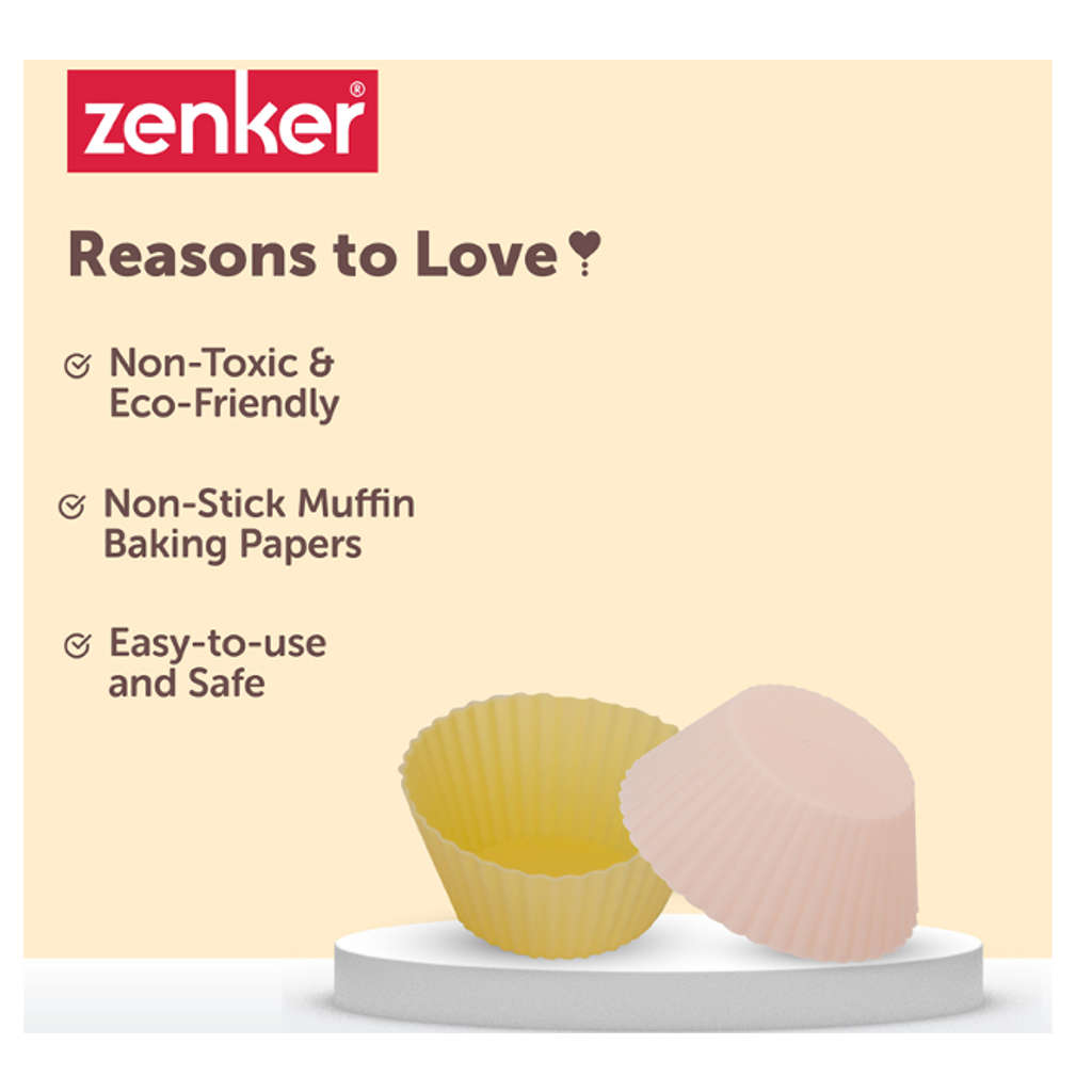 Fackelmann Zenker Silicone Muffin Cups Set of 6 7x3 cm 5246981