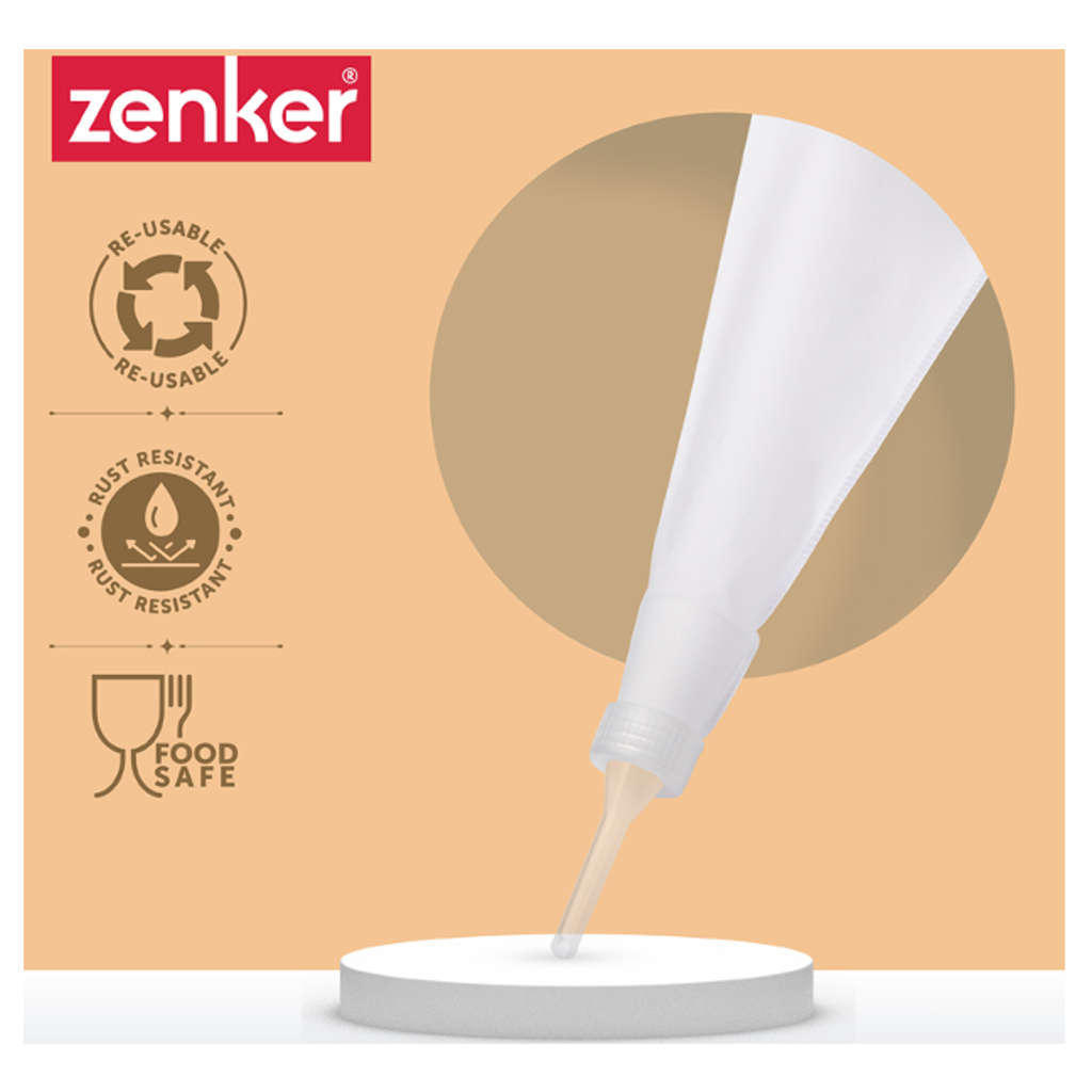 Fackelmann Zenker Piping Bag With 5 Nozzles 30 cm 42817