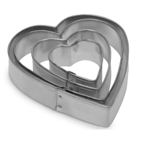 Fackelmann Heart Shaped Cookie Moulds Pack of 4 43008 