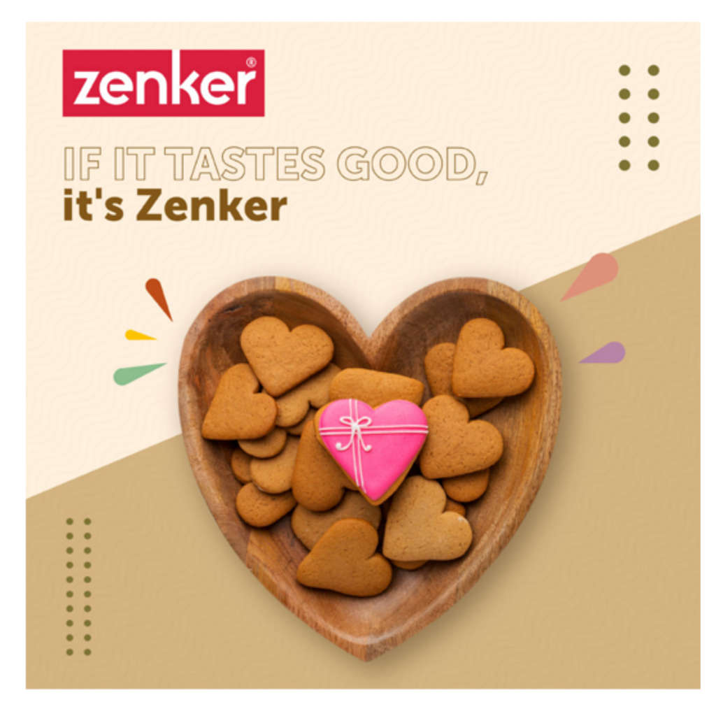 Fackelmann Zenker Heart Shaped Cookie Moulds Set of 4 43008