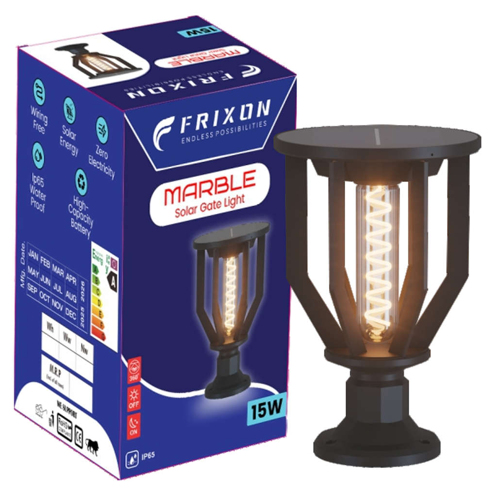 Frixon Marble LED Solar Gate Light 15W FX4051