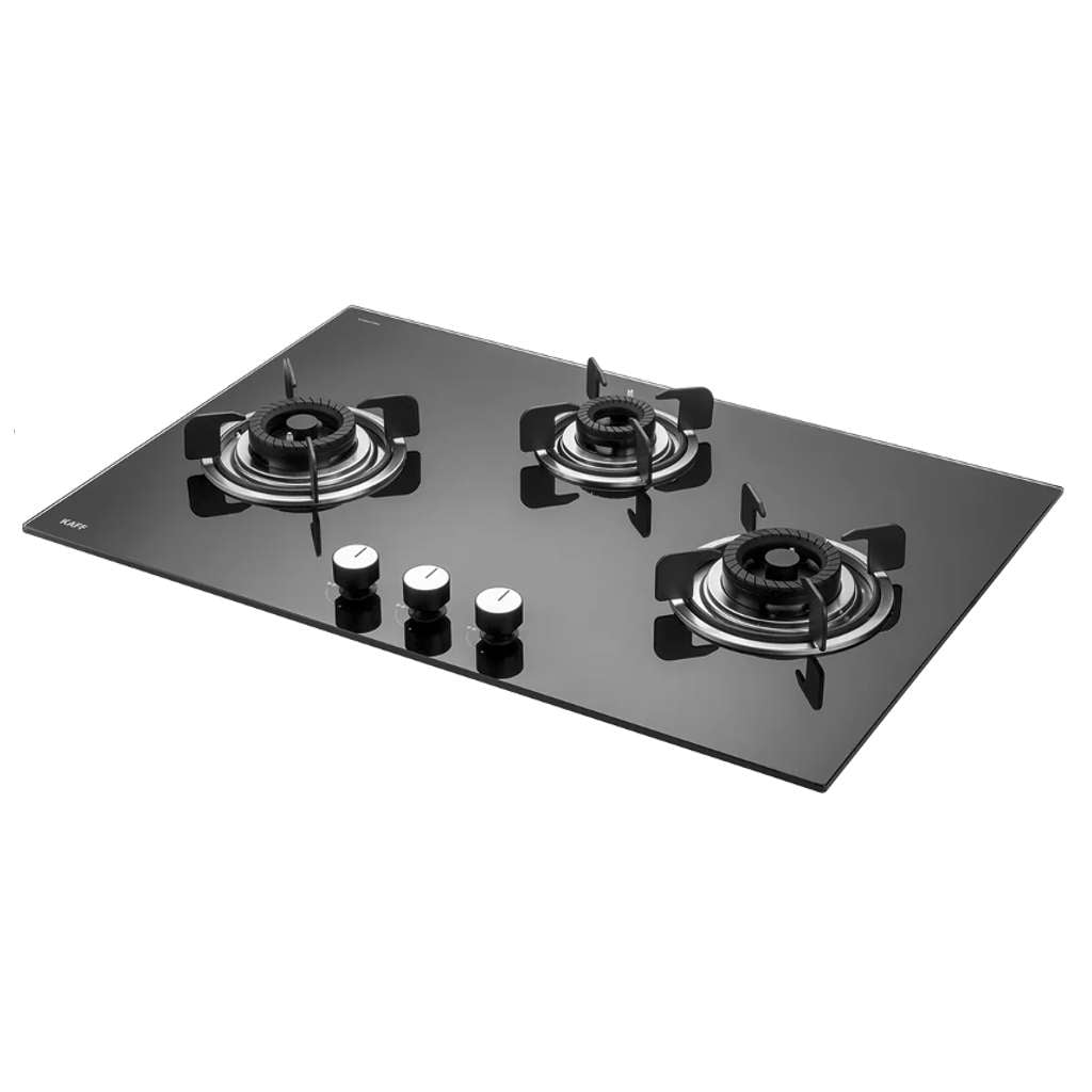 Kaff Built In Hob Auto Ignition With 3 Black Coated Tornado Style Burners 78 cm CRH783 