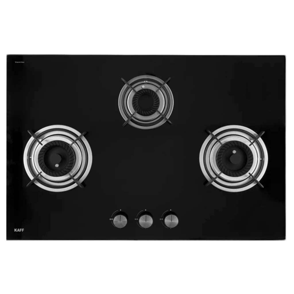 Kaff Built In Hob Auto Ignition With 3 Black Coated Tornado Style Burners 78 cm CRH783