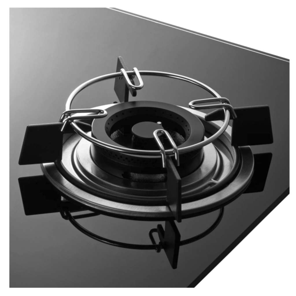 Kaff Built In Hob With 3 Brass Burners Auto Electric Ignition Black Tempered Glass 60 cm HBR 603B