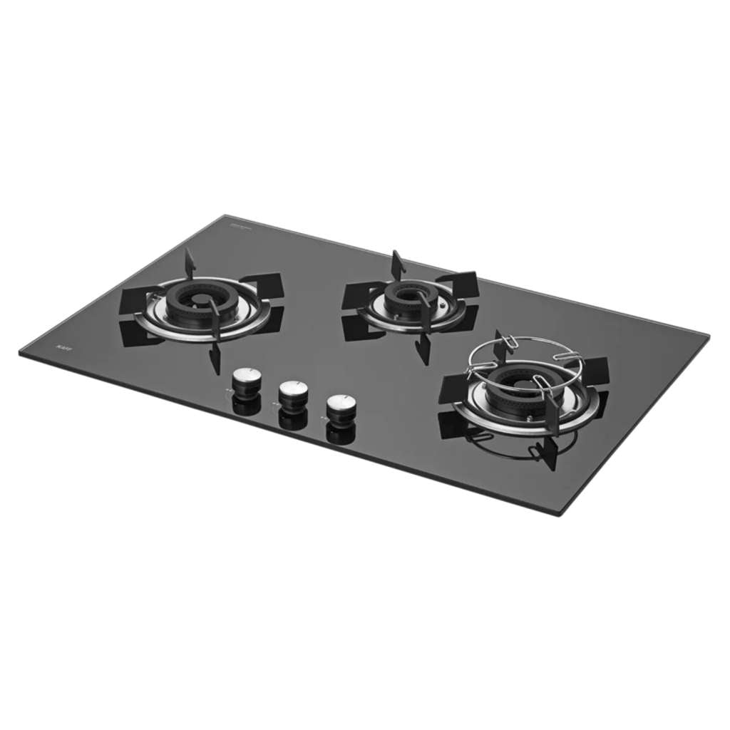 Kaff Built In Hob With 3 Brass Burners Auto Electric Ignition 78 cm 8 mm HBR 783B 