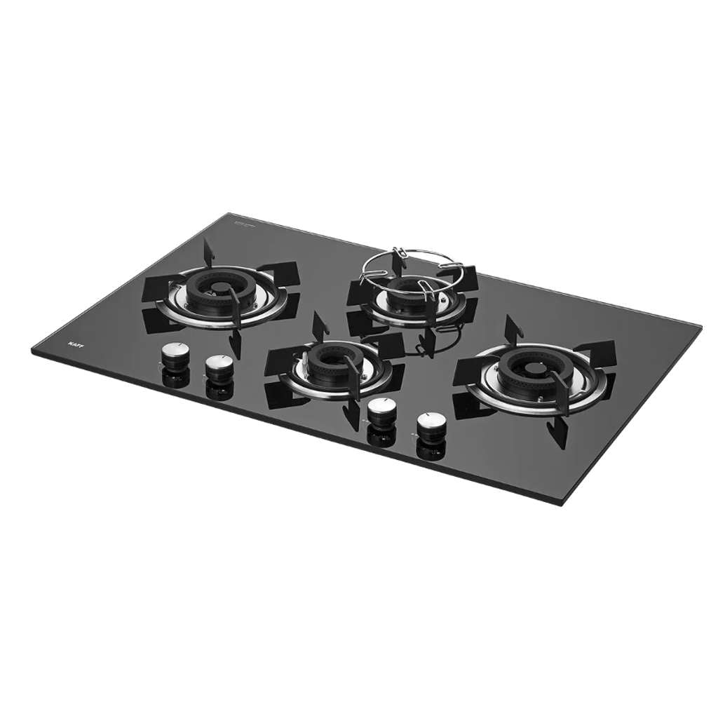 Kaff Built In Hob With 4 Brass Burners Auto Electric Ignition Easy Grip Knobs 78 cm HBR 784C 