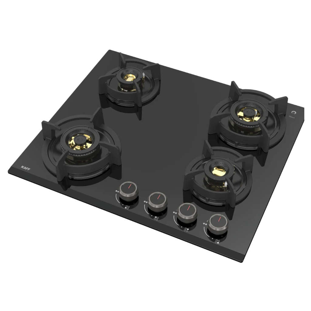 Kaff Built In Hob With 4 High Efficiency Full Brass Burners FFD Auto Electric Ignition 60 cm ASF604 