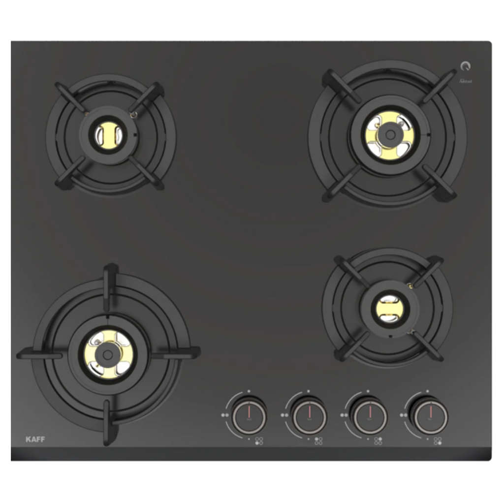 Kaff Built In Hob With 4 High Efficiency Full Brass Burners FFD Auto Electric Ignition 60 cm ASF604