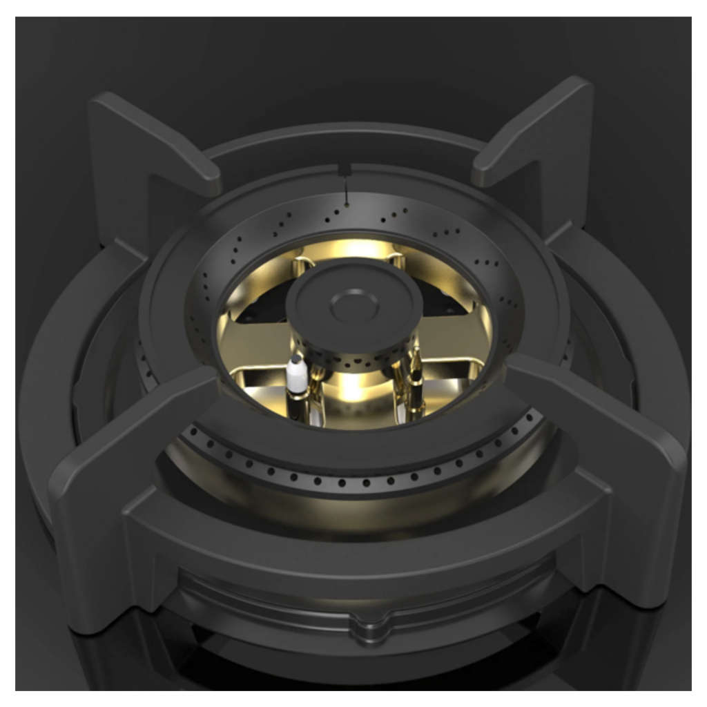 Kaff Built In Hob With 4 High Efficiency Full Brass Burners FFD Auto Electric Ignition 60 cm ASF604