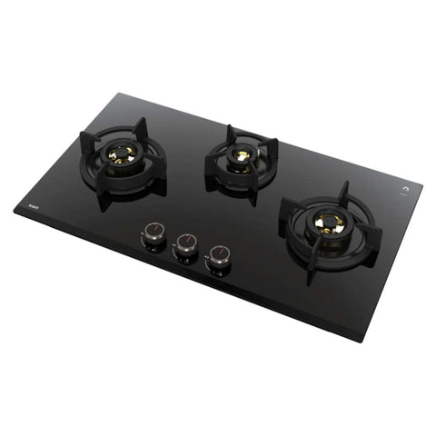 Kaff Built In Hob With 3 High Efficiency Brass Burners FFD Auto Electric Ignition 78 cm ASF783 