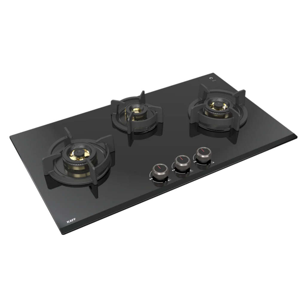 Kaff Built In Hob With 3 High Efficiency Brass Burners FFD Auto Electric Ignition 78 cm ASF783
