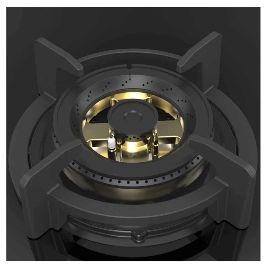 Kaff Built In Hob With 3 High Efficiency Brass Burners FFD Auto Electric Ignition 78 cm ASF783