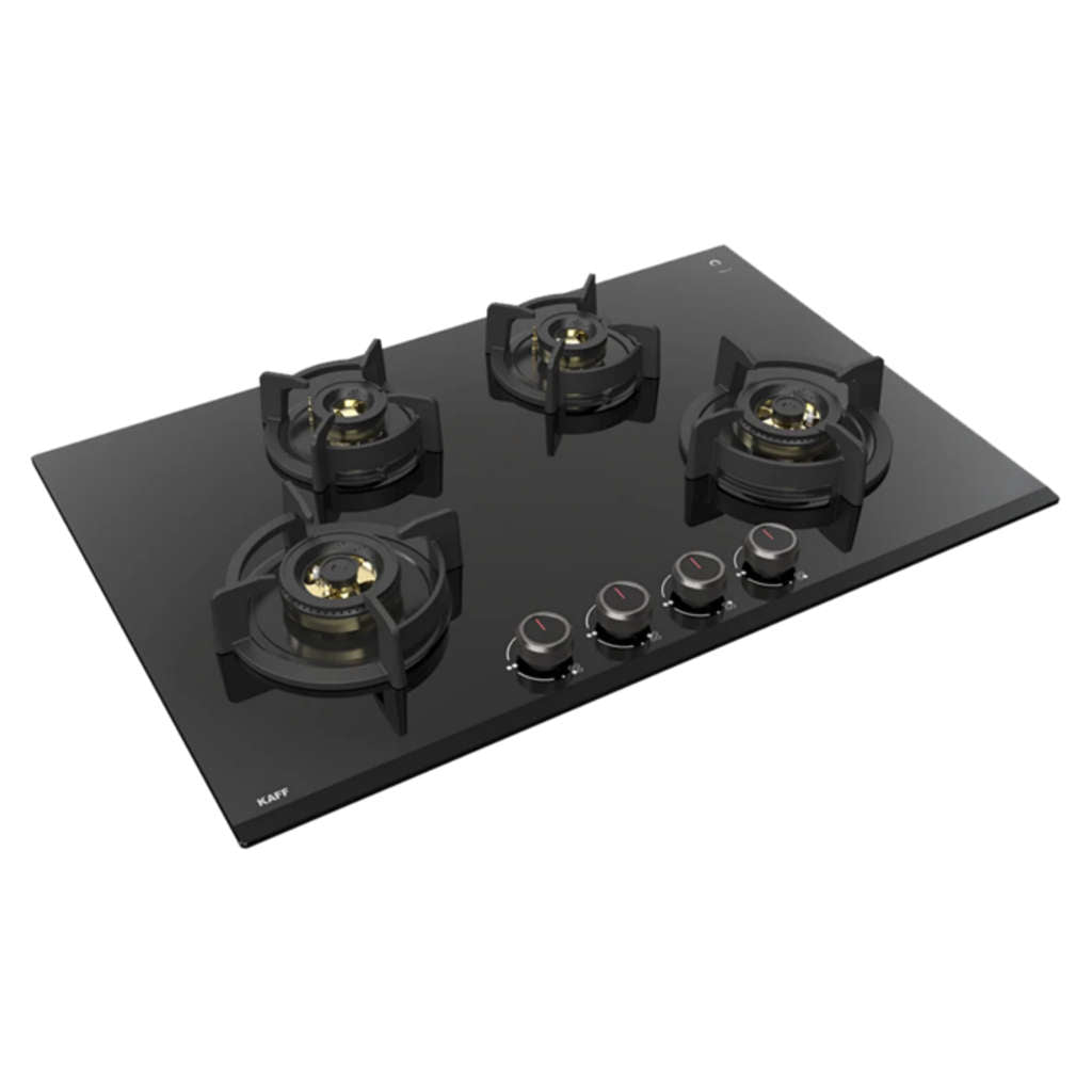 Kaff Built In Hob With 4 High Efficiency Full Brass Burners FFD Auto Electric Ignition 78 cm ASF784