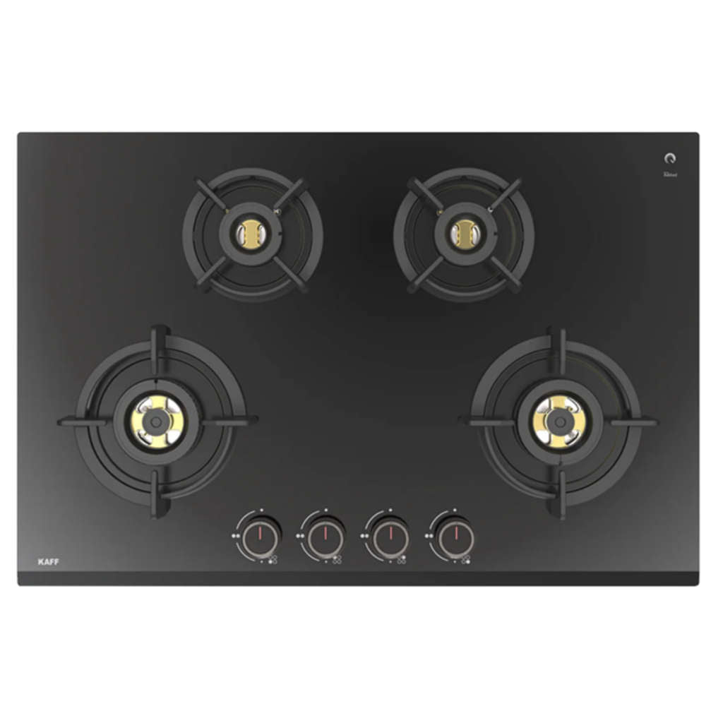 Kaff Built In Hob With 4 High Efficiency Full Brass Burners FFD Auto Electric Ignition 78 cm ASF784