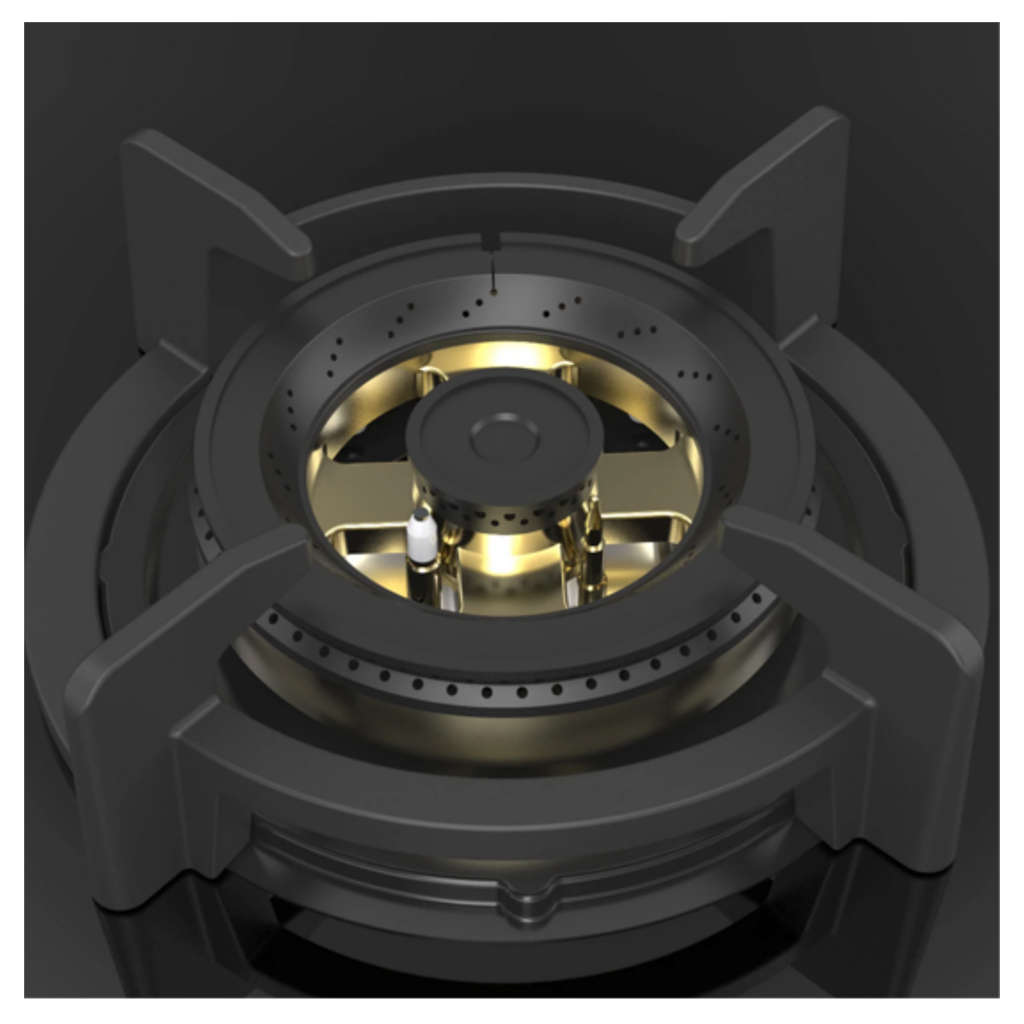 Kaff Built In Hob With 4 High Efficiency Full Brass Burners FFD Auto Electric Ignition 78 cm ASF784