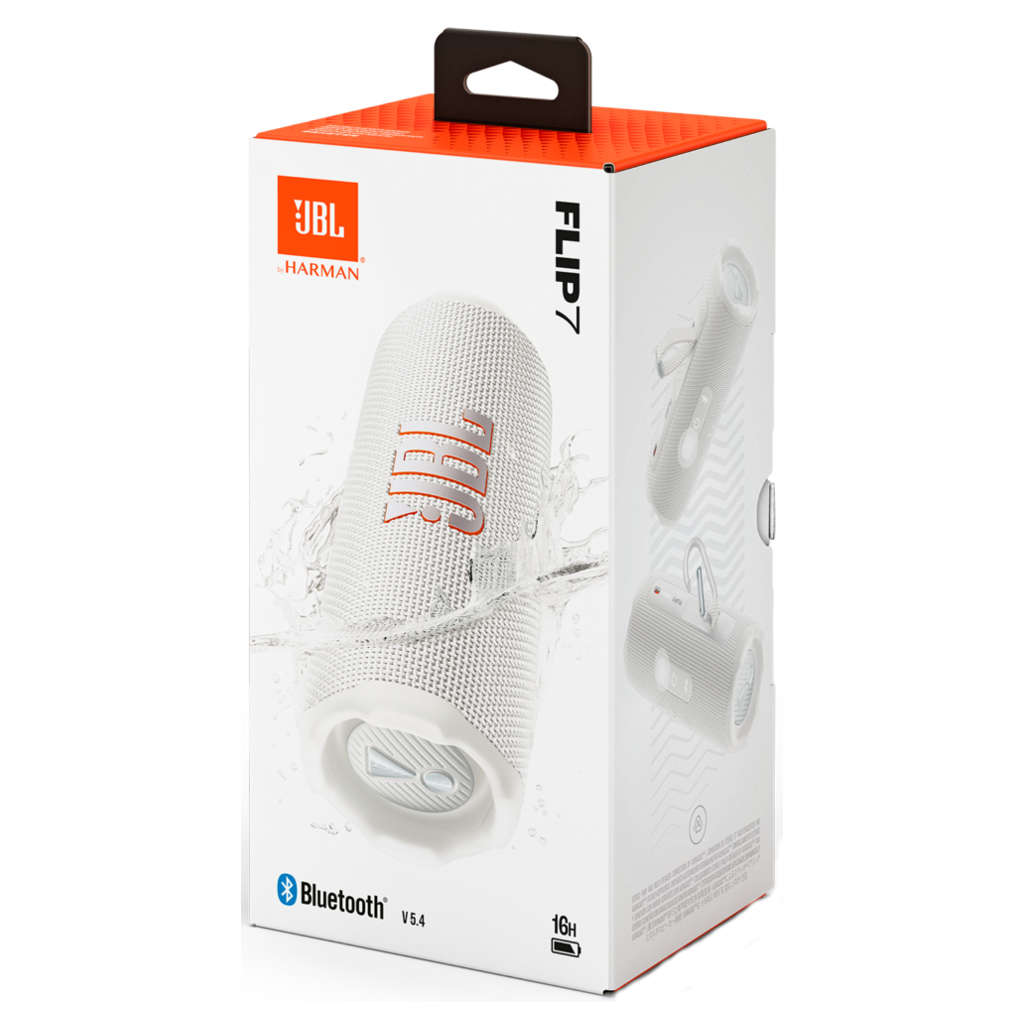 JBL Flip 7 Wireless Portable Bluetooth Speaker White