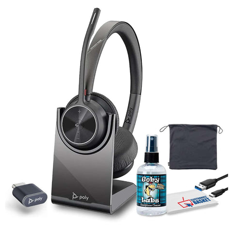 Poly Voyager 4320 Headset With BT700 Dongle And Charging Stand 77Z00AA 