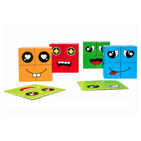 Face Cube Brain Boosting Puzzle Cube Learning Toy For Kids & Adults 