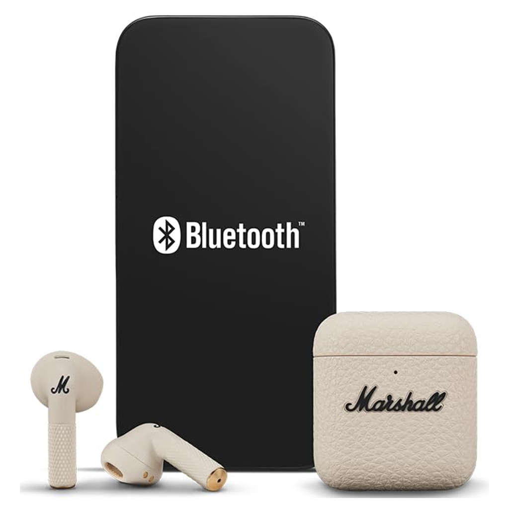 Marshall Minor IV True Wireless Earbuds With 30+ Hours of Playtime Cream