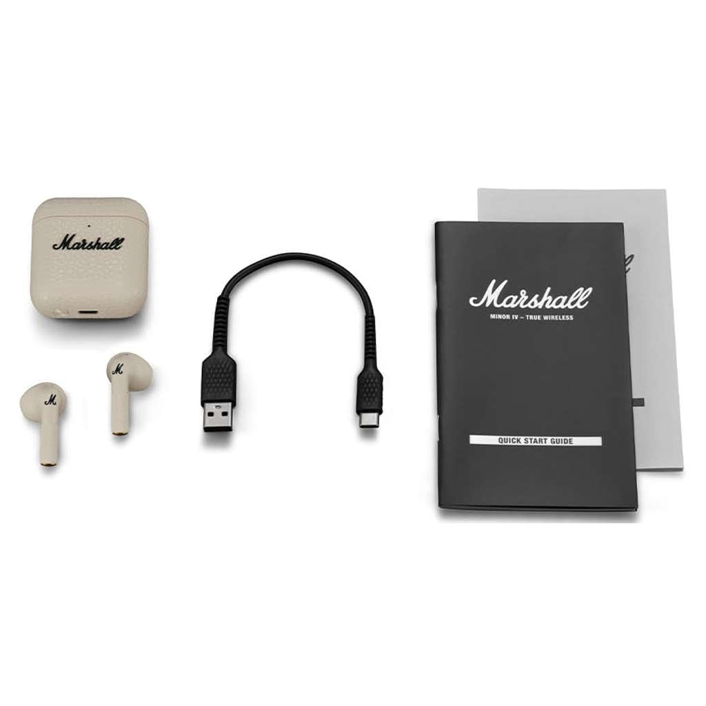 Marshall Minor IV True Wireless Earbuds With 30+ Hours of Playtime Cream