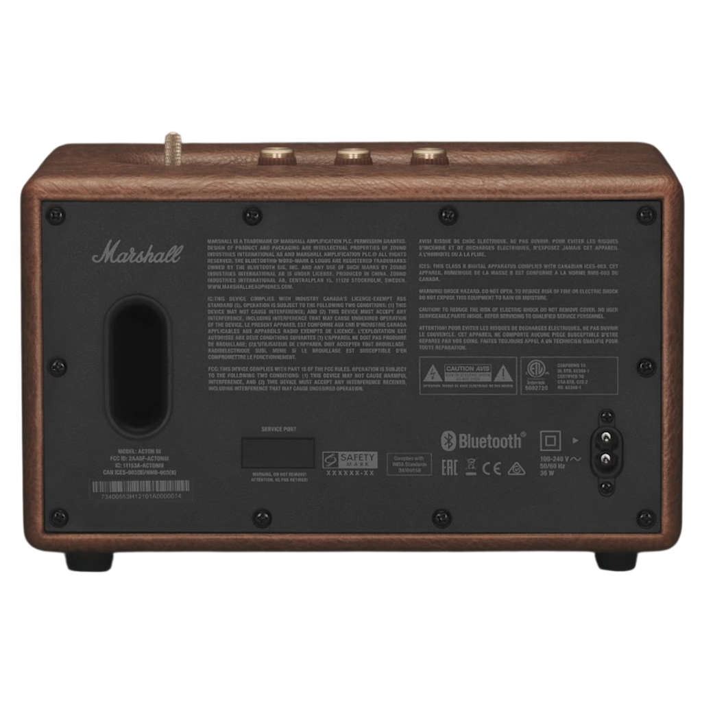 Marshall Acton III Compact Bluetooth Speaker Tan Brown