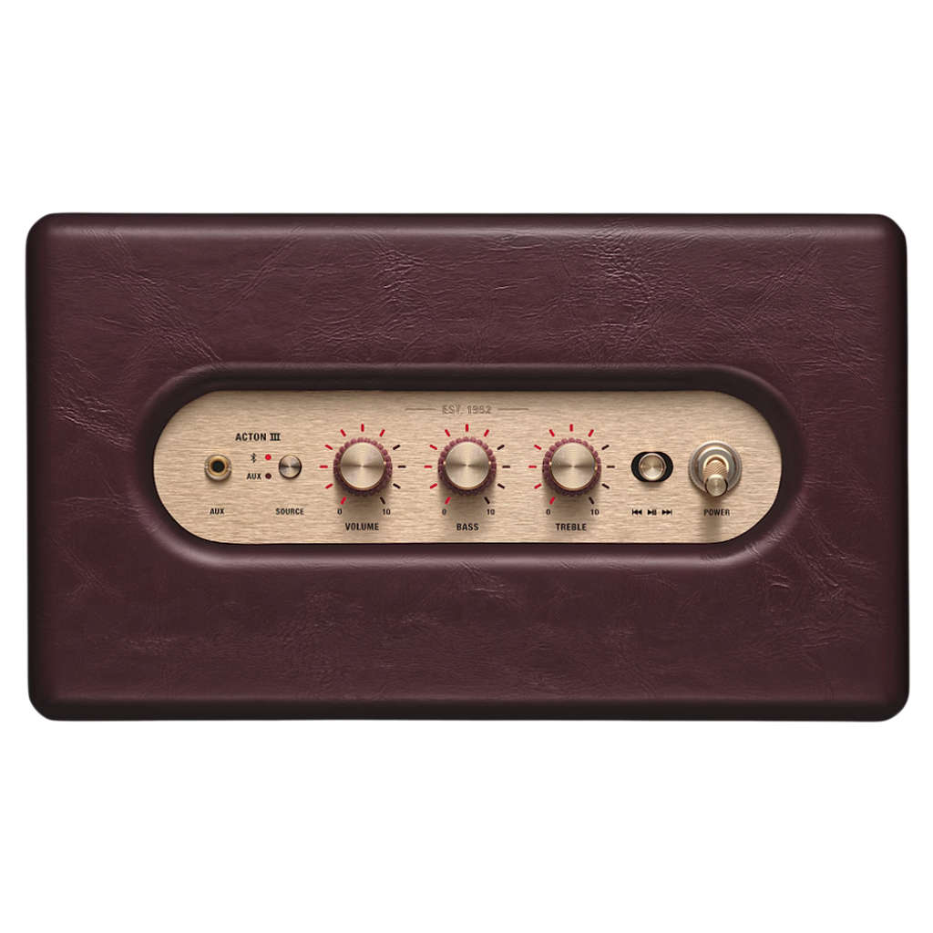 Marshall Acton III Compact Bluetooth Speaker Burgundy