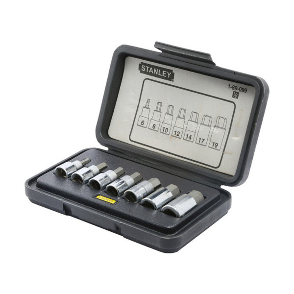 Stanley 7Pc 1/2 Drive Hex Bit Metric Socket Set – 1-89-099