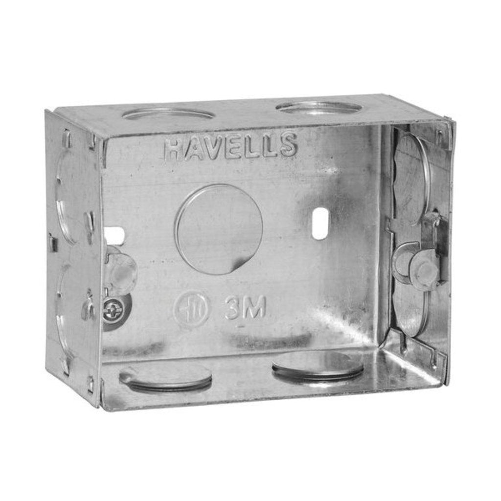 Havells Modular Flush Metal Gi Boxes for Coral, Pearlz & Oro