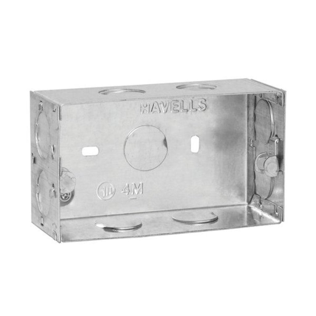Havells Modular Flush Metal Gi Boxes for Coral, Pearlz & Oro