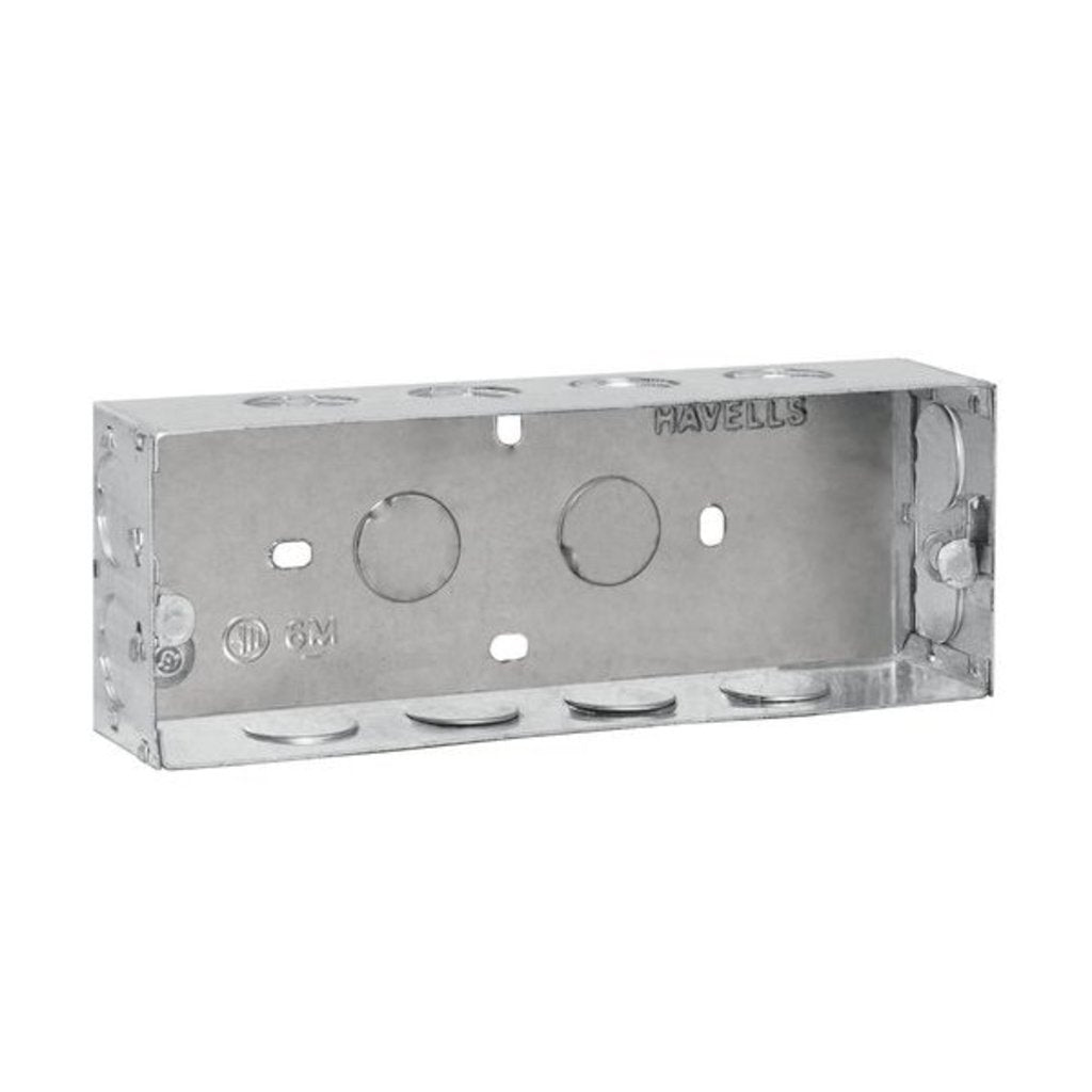 Havells Modular Flush Metal Gi Boxes for Coral, Pearlz & Oro