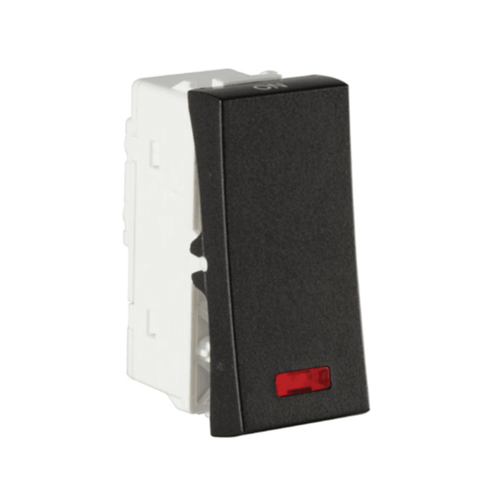 Havells Modular Coral Ebony 10A 1Way With Indicator Switch AHCSXIG101