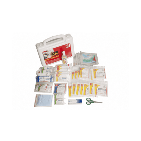 St.John's Burn Care First Aid Kit - Plastic Box Medium Handy - White - 44 Components SJF BK
