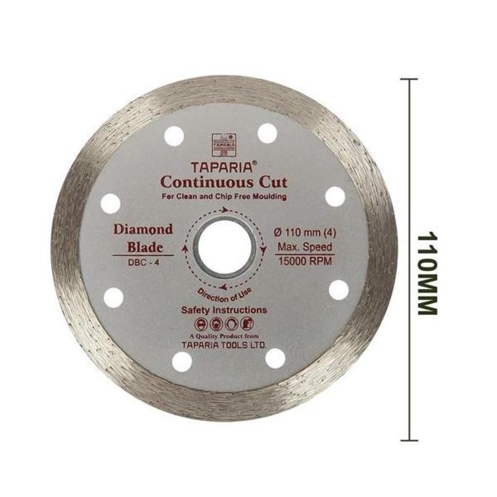 Taparia Diamond Cutting Blade Continous Cut 110 mm – DBC-4