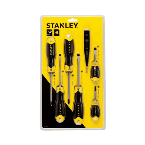 Stanley 6PCS Cushion Grip Screwdriver Set With Bonus (Tester included)