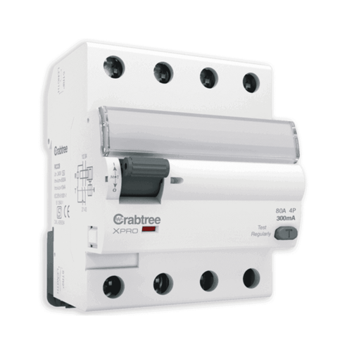 Crabtree Xpro Higher Rating RCCB ‘AC’ Type FP 300 mA