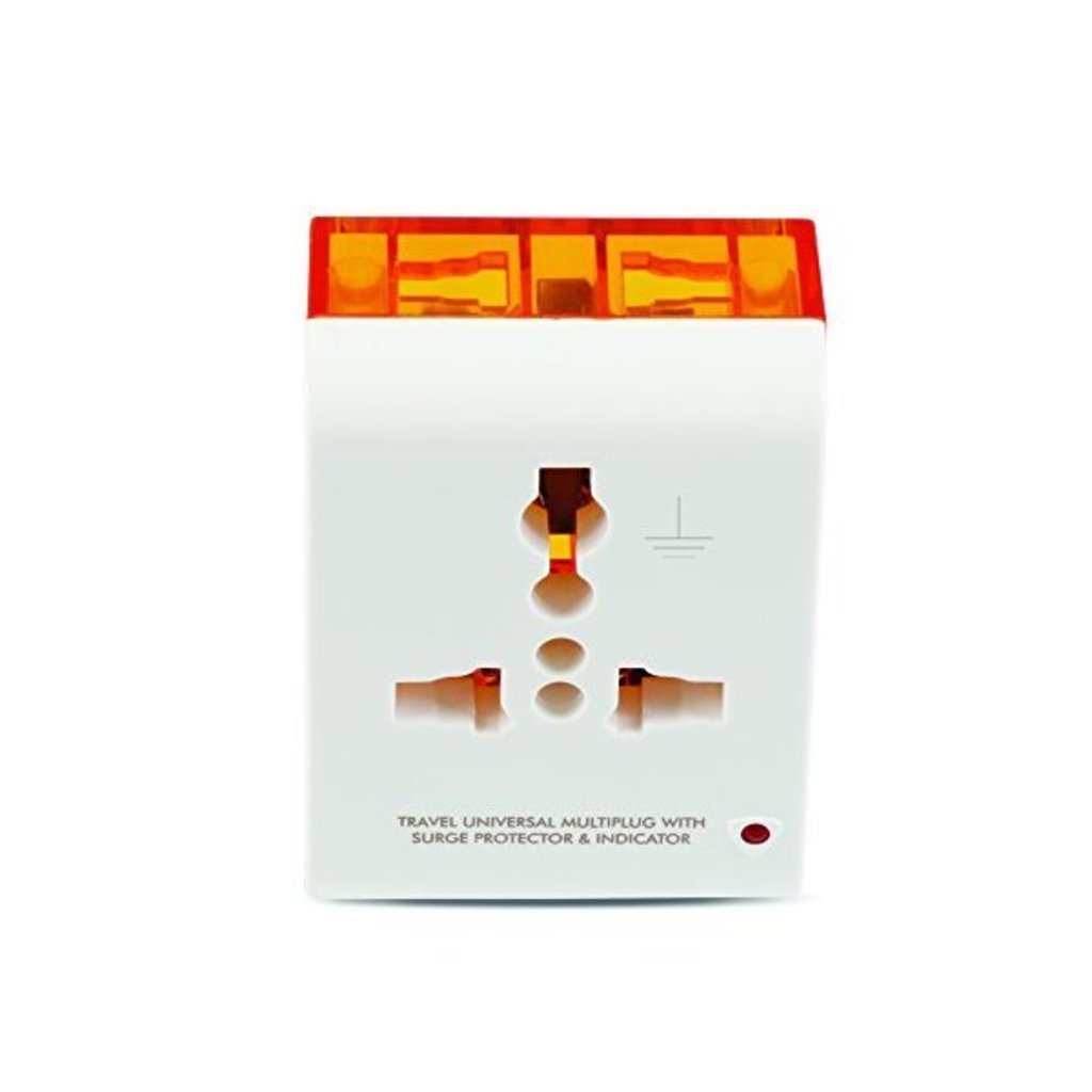 GM 3 Pin Travel Universal Multi Plug with Surge Protector & Indicator – GM3012