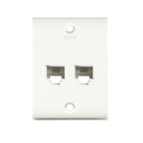 GM G-HOME Medium 4 Line Telephone Jack RJ-11 – GM8035