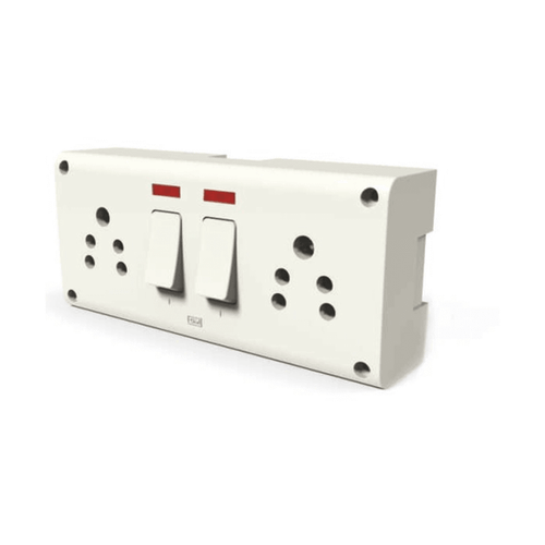 GM G-HOME VEDA 8 in 1 10A Switch & Socket Combined with Indicator and Gang Box – GM8055