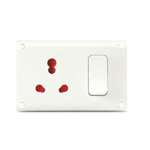 GM G-HOME VEDA 6/16A 3 in 1 Universal Switch & Socket Combined with Safety Shutter – GM8050