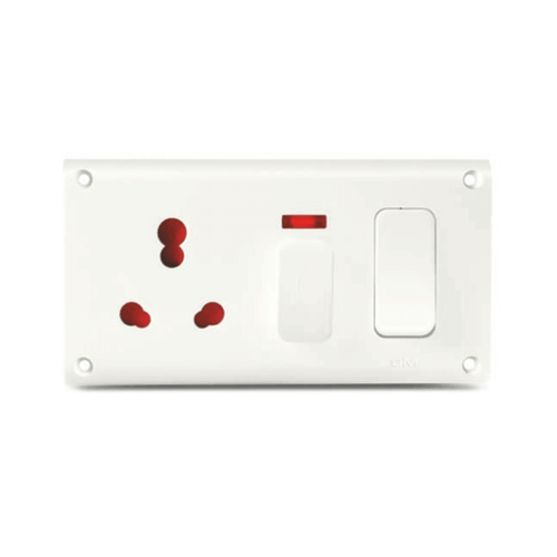 GM G-HOME VEDA 6/16A 5  in 1 Universal Switch & Socket Combined with Fuse, Indicator,  Safety Shutter – GM8051