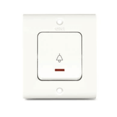 GM G-HOME VEDA Gama 6A GAMA Bell Push Switch with Indicator – GM8054
