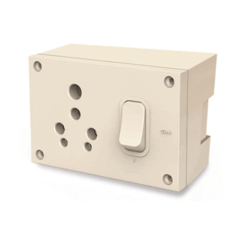 GM G-ERA CIVIA 3 in 1 Universal Switch & Socket Combined with Gang Box – GM8849