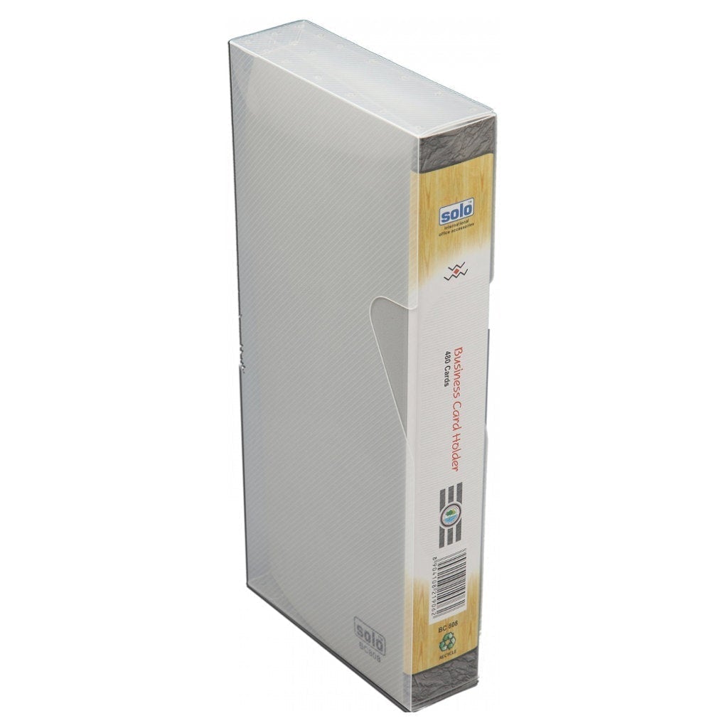 Solo Business Cards Holder 1x480 Cards With Case Grey BC808