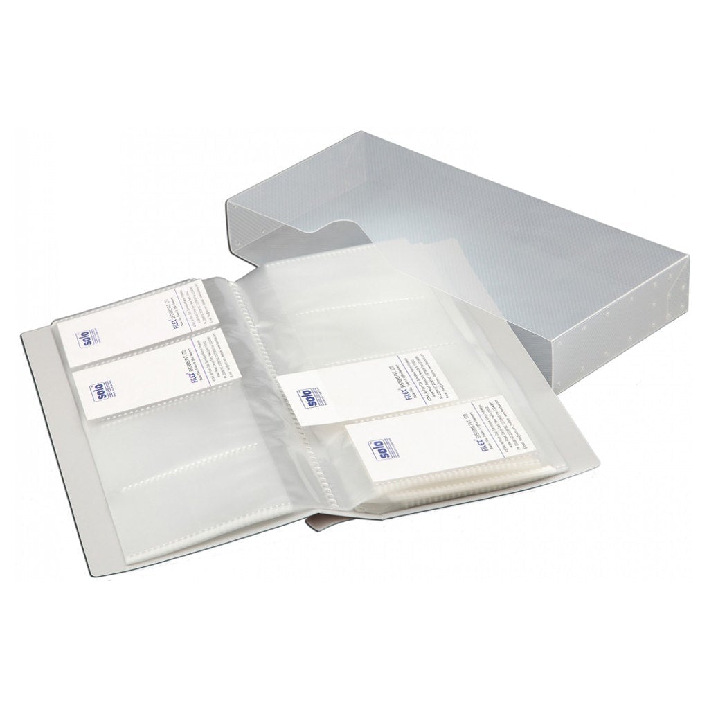 Solo Business Cards Holder 1x480 Cards With Case Grey BC808