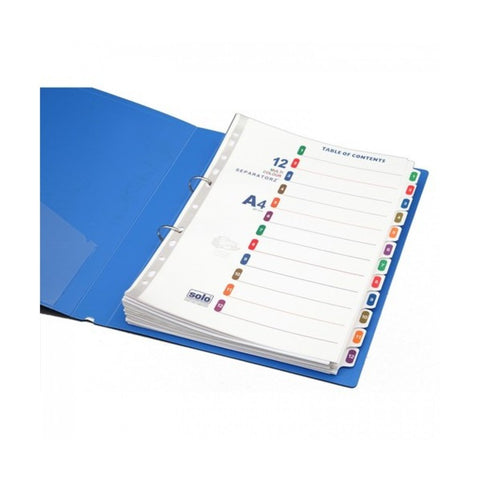 Solo Separators - Set Of 12 Dividers With Index-SP512