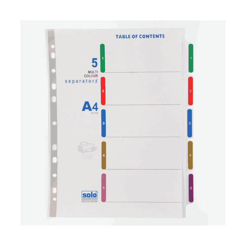 Solo Separators With Index SP505 
