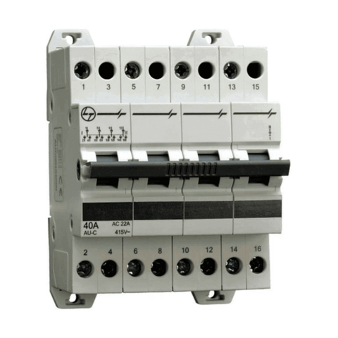 L&T Changeover Switches Four Pole 40A–63A 4-6Module 